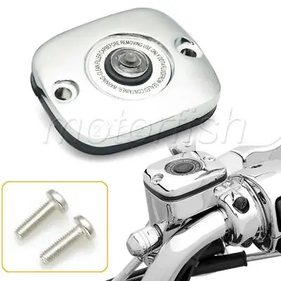 Chrome Front Brake Master Cylinder Cover Cap Fit For Harley Touring Softail Dyna • $22.76