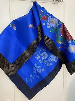 New   100%  Thai Silk  Scarf/shwal/wrap Size 35  X 35  Floral Print • $10