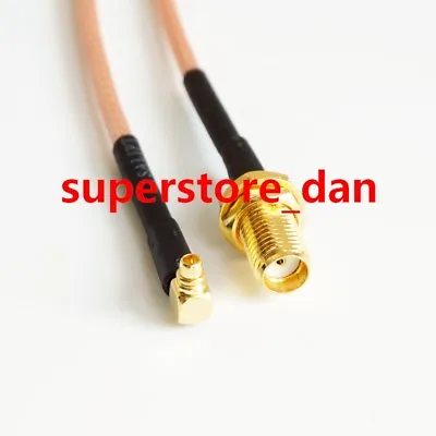 MMCX Male Right Angle To SMA Female Jack Connector RF RG316 Jumper Cable Pigtail • $3.70