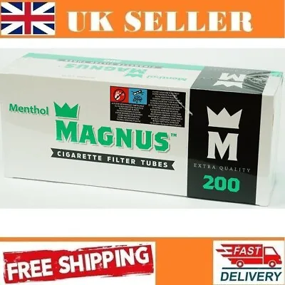 £9.99 • Buy 2000 Magnus GREEN Menthol Filter Cigarette Empty Tubes BEST PRODUCT Tobacco