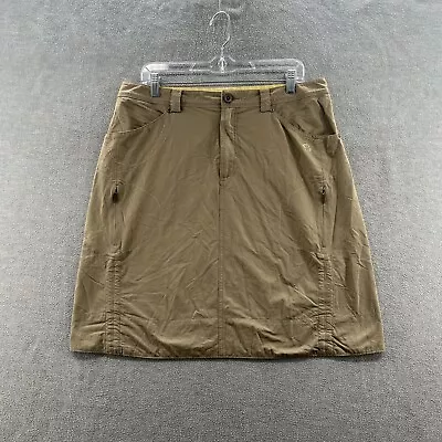 Mountain Hardwear Womens Size 12 Brown Spandex Stretch Outdoor Skirt • $24.88