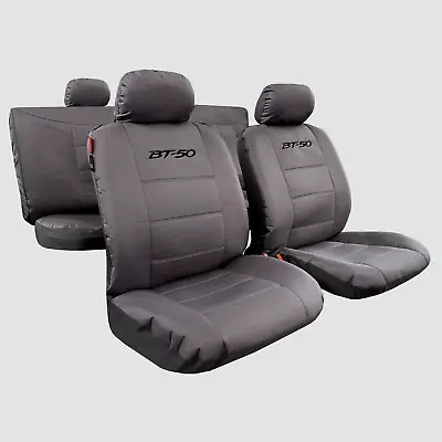 Canvas Seat Covers For Mazda BT-50 Bt50 Dual Cab 2005-2023 Waterproof Grey Full • $186.99