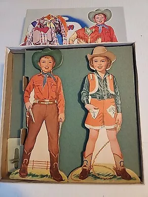 Vintage Rare Milton Bradley Magnetic Paper Doll Two Gun Pete Plus Bronco Bess • $14.99