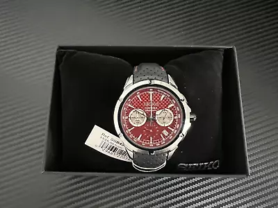 Seiko Motor Sports Race Car Architecture  Quartz Chrono  RED SSB435-NEW • $373.75