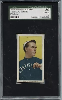 Doc White 1909-11 T206 - Pitching Sweet Caporal 350/30 - SGC 30 • $75
