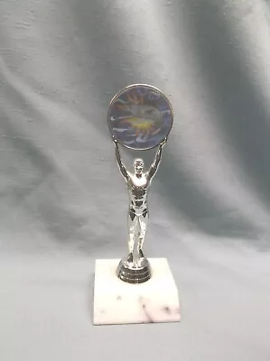 Silver Male Victory FISH Trophy Full Color Hologram Insert Marble Base • $4.63