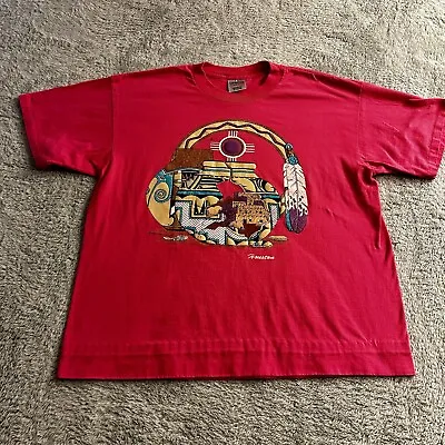 Vintage 1994 Tribal Houston T-Shirt Men's Size XL Pink Single Stitch • $30