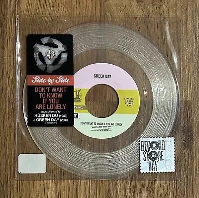 Green Day / Hüsker Dü I Don't Want To Know If You Are Lonely CLEAR 7” Vinyl RARE • $179.99