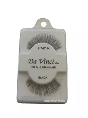 Da Vinci EYELASH Pair False Lashes BLACK 100% Human Hair #747 M NEW Item! • $7.85