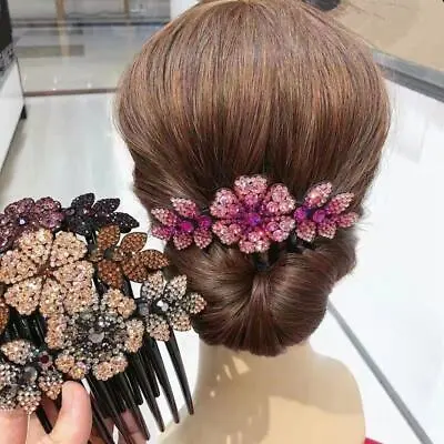 $3.33 • Buy Womens Crystal Rhinestone Hairpin Large Hair Clips Claw Comb Hair Accessories