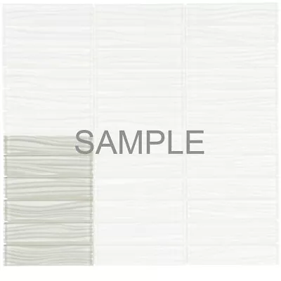 Super White Wave Metallic Cold Spray Mosaic Tile Stacked Kitchen Wall Backsplash • $3.99