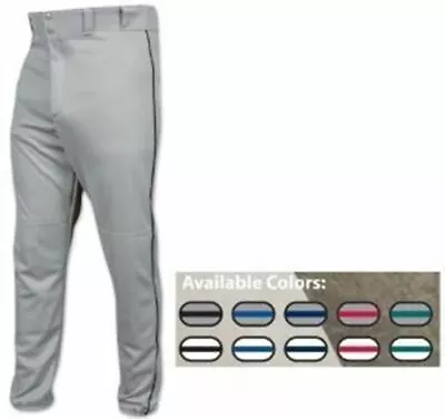 Majestic 8070 Pro Style Piped Mens Baseball Pants Gray/Red Size Medium • $14.99