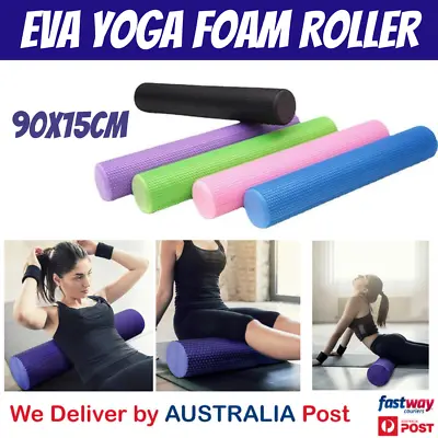 Pilates Foam Roller Long Physio Yoga Fitness GYM Exercise Training Massage 45/90 • $41.95