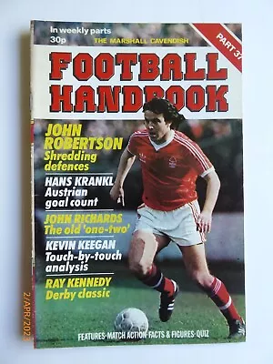 £1.80 • Buy Football Handbook Part 37, Marshall Cavendish, 1979, GC