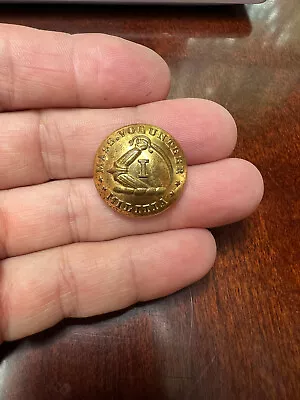 C.1865 Massachusetts Volunteer Militia Infantry I Coat Button • $24