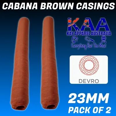 $14 • Buy Devro 23mm Cabana Brown Collagen Sausage Casings Pack Of 2, Butchers Sasuages
