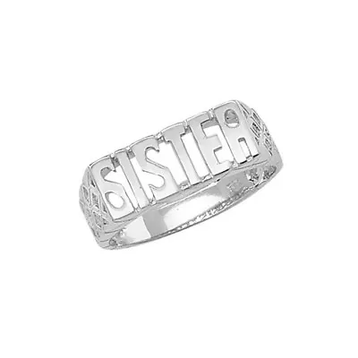 STERLING SILVER 925 Plain Sister Ring With Lattice Sides  -  NO HALLMARK NEEDED • £21.12