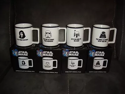 4 X STAR WARS IMPERIAL MUG FULL SET COLLECTABLE RARE PORCELAIN MUGS NEW & BOXED • £14.99