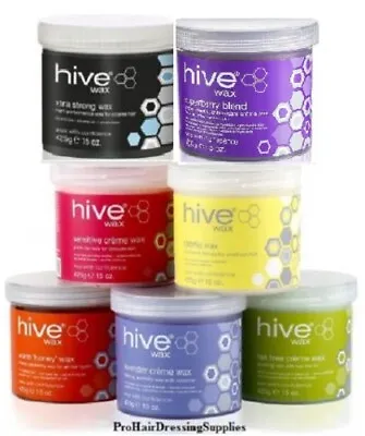 HIVE Wax TUB Pot Warm Honey Tea Tree Sensitive Strong Creme Lavender Berry Vegan • £9.20