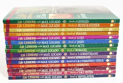 Life Lessons With Max Lucado 15 Book Lot Genesis Psalms John Acts Heb Cor Peter+ • $49.95