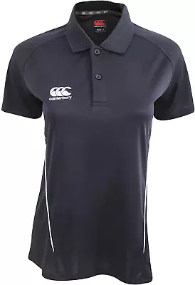 Canterbury Rugby Women's Polo (Size 14) Navy Team Dry Polo Shirt - New • £14.99