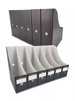 12 Pack Magazine File Folder Desk Document Organizer Storage With Labels • $22.02