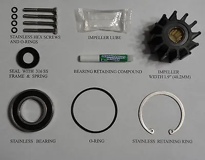 Volvo Penta Raw Sea Water Pump Repair Rebuild Service Kit Stainless Steel SS • $69.95