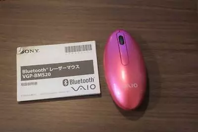 Used SONY Sony Wireless Laser Mouse Bluetooth VGP BMS20 Pink   VAIO Bio • $90.46
