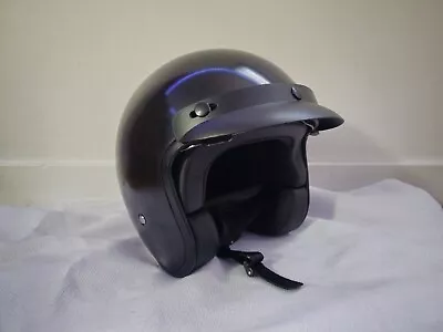 Moped Motorcycle Bike Helmet Black -Med- • $25