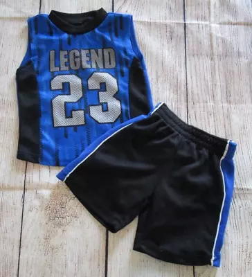 Quad Seven Legend 23 Black Blue Jersey & Shorts Set Baby Toddler 24 Months • $6.39