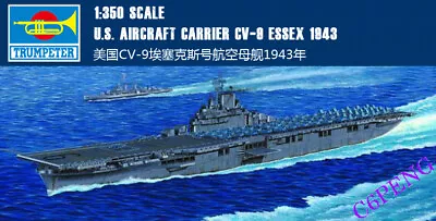 Trumpeter 05602 1/350 Scale U.S. Aircraft Carrier CV-9 Essex Model Kit • $185.12