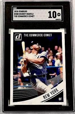 2018 Donruss #200 Micky Mantle The Commerce Comet SGC 10 GEM MINT • $20