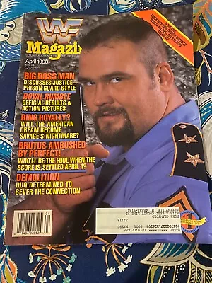 WWF Magazine Vintage April 1990 Big Boss Man Cover • $7