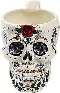 Day Of The Dead Skull With Rose Ceramic Mug  • $33.76