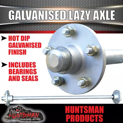 $195 • Buy Lazy Trailer Axle 39mm Round Galvanised 60-77  Axles 750KG Boat Caravan