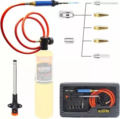 BLUEFIRE Propane / MAP Gas Soldering Torch Head Multi-Function Kit With 3' Hose • $49.99