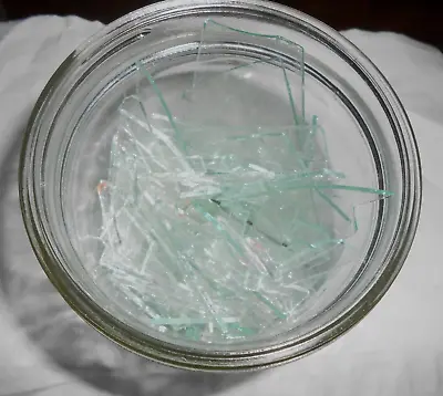 Broken Clear Glass From A Large Picture Frame - All Sizes In A Jar  Total 4 Lbs. • $18.50