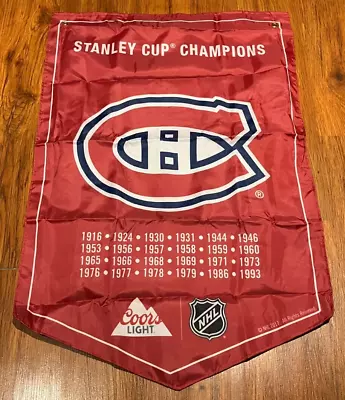Montreal Canadiens NHL Coors Commemorative Stanley Cup Championship Banner Flag • $14.53