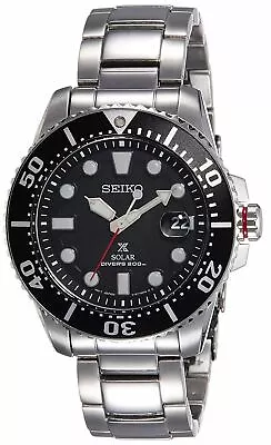 Seiko Men's Prospex Divers Solar Stainless Steel Watch - SNE437P1 NEW • $289