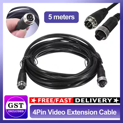 5M 4Pin Video Extension Cable Wire For Rear View Reversing Camera Car Truck • $12.71