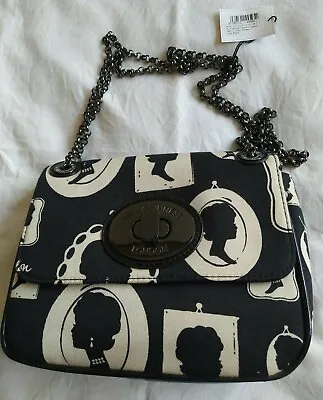 £70 • Buy Lulu Guinness Annabelle Silhouette Cameo Frame Print Cross Body Shoulder Bag NWT