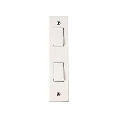 £3.99 • Buy Superswitch Light Switch Architrave Double 2 Way 2 Gang S35-108 White 