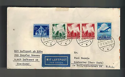 1936 Stuttgart Germany  Berlin Summer Olympics Label Cover To USA • $49.99
