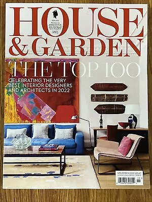 House & Garden Magazine British (uk) Edition November 2022 The Top 100 • $14.99