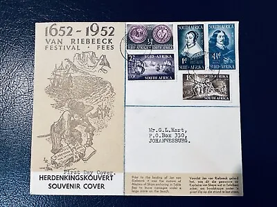South Africa 1952 Van Riebeeck FESTIVAL FEES FDC • $41.09