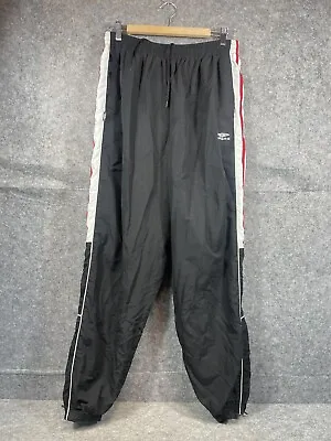 VINTAGE UMBRO Jogging Bottoms Men's Medium Black 100% Polyester XXL • £19.99