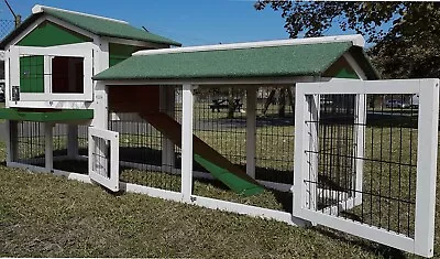 £139.99 • Buy Green Rabbit Hutch Guinea Pig Hutches Run Runs Large 2 Tier Double Decker Cage 
