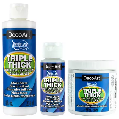 £2.99 • Buy DecoArt Americana TripleThick Brilliant Brush On Gloss Glaze 2oz 8oz /Wide/Spray