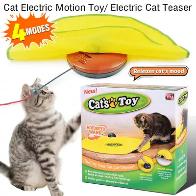 Electronic Kitten Cat Meow Toy Rotating The Mouse Chase Interactive AU • $21.99