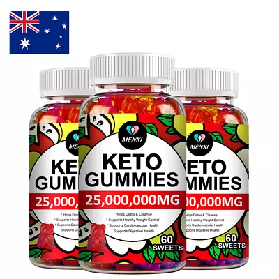3 Packs Advanced Weight Loss Keto Gummies Ketone Fat Burner Dietary Supplement • $52.99